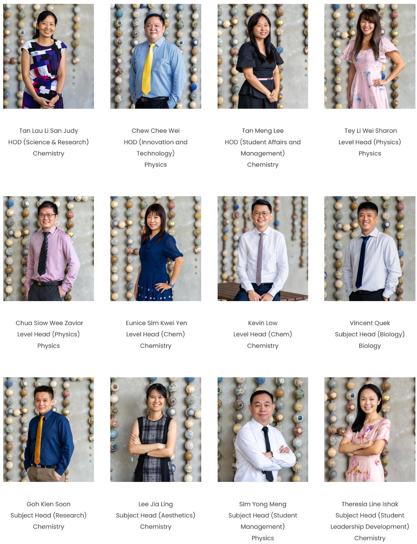 Science Department Staff