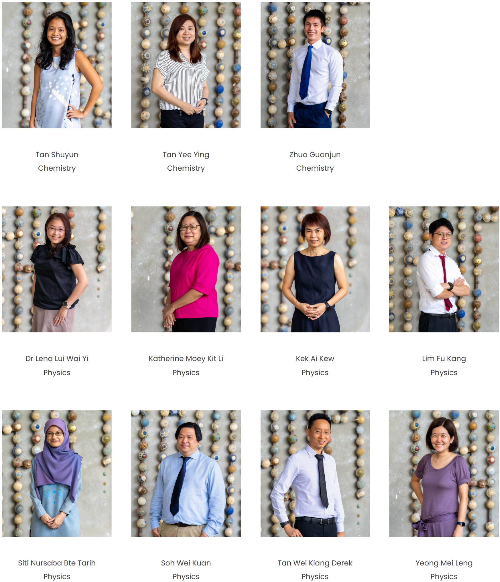 Science Department Staff